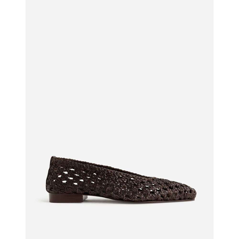 MADEWELL size 10 The Ruth Ballet Flat Woven Leather NU881 Chocolate Brown NWOB - Picture 3 of 9
